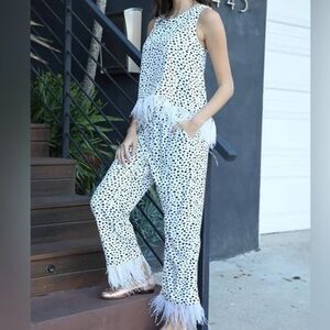 Anthropologie Eva Franco Gianna Feathered Top Size S